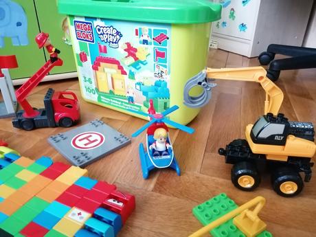 Mega bloksbox zachr.stanica, hasič,vrtuľník,bager, 