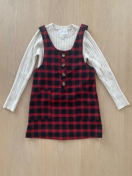 Káro šaty zara veĺkosť 122, zara,122