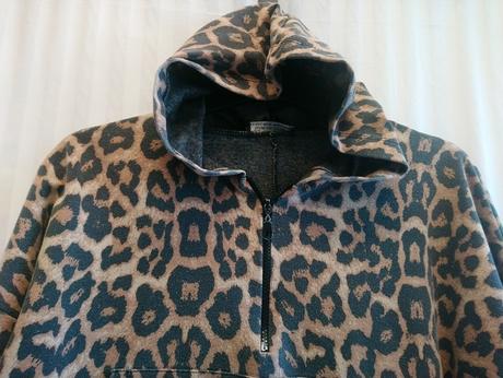 Crop tigrovaná mikina klokanka, favori, l, l