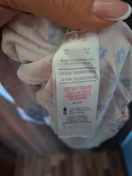 Nočná košeľa elastický materiál, f&f,xl