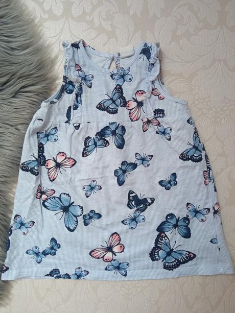 Dievčenské šaty s motýľmi (80), h&m,80