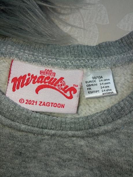 Dievčenské mikinové šaty s potlačou (98-104), 98