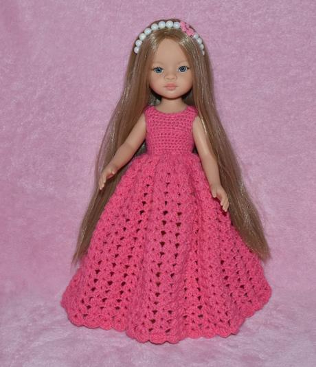 Dlhé šaty pre bábiku paola reina 32 cm,