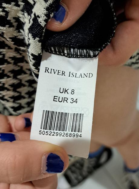 Pepitové šaty, river island,xs
