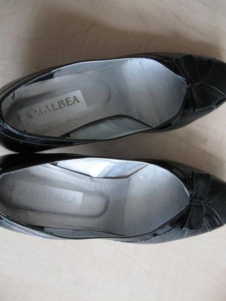 Čierne lodičky s mašličkou, 36