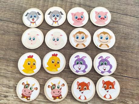 Drevené pexeso zvieratká "domáce",