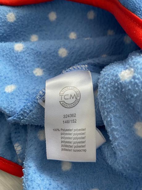 Modrá bodkovana mikina vel. 146/152, c&a,146