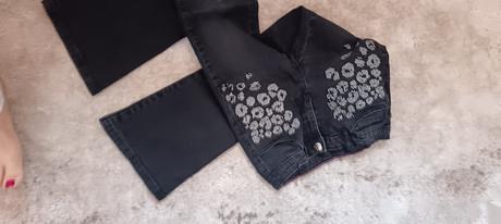 Moderné džínsy s trblietkami, 146