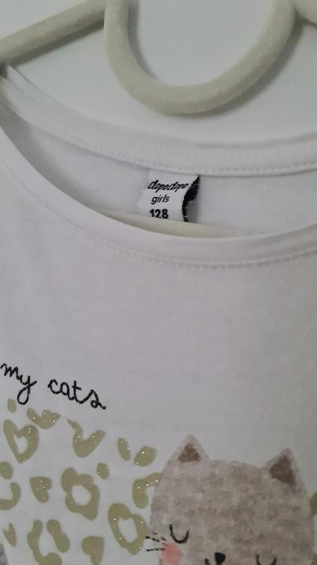 Tričko s dlhým rukávom, mačky, 128, takko,128