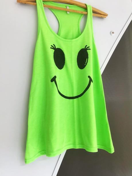 Neónkové letné tielko, fishbone,s