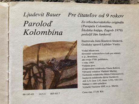 Paroloď kolombína-prvé vyd.1983, 