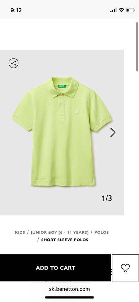 2letne polokošeľa 140/146, benetton,146