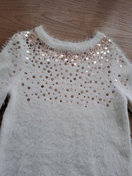 Teplý sveter s flitrami h&m, h&m,140
