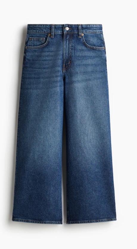 Široké rifle h&m 36/38, h&m,36 / 38 / m / s