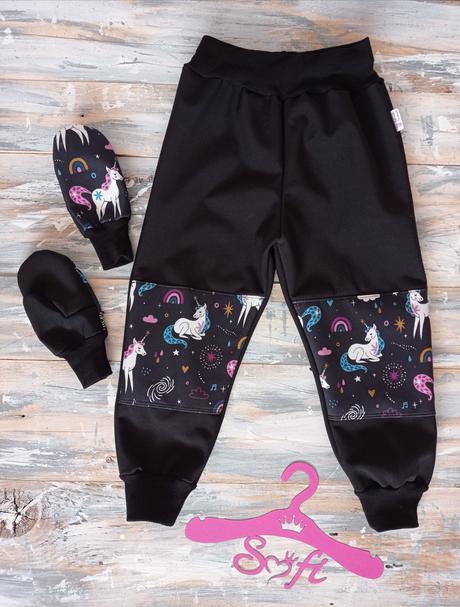 Zimné softshellové nohavice d, 68 - 140