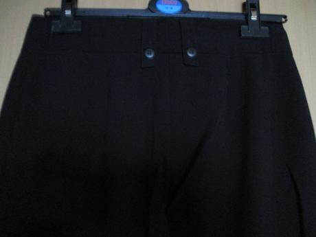 Klasické čierne nohavice, široké, 36