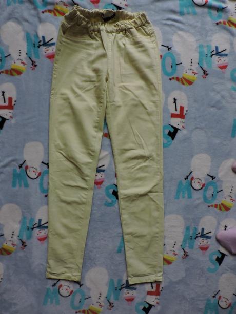 Svetložlte riflove slim nohavice, gate,s