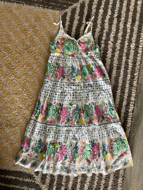 Farebné maxi šaty, h&m,128