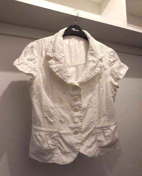 Biele sako - kratky rukav, xl