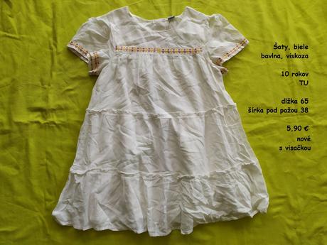 Biele šaty, tu,140