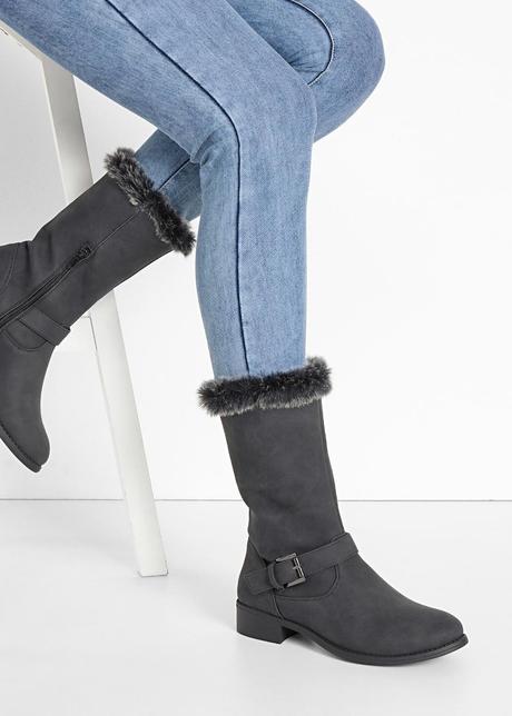 -čižmy s kožušinou na vrchu bonprix veľ. 41, 41