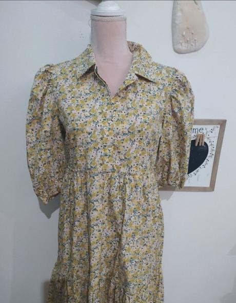 Košeľové kvetovane šaty, orsay,38