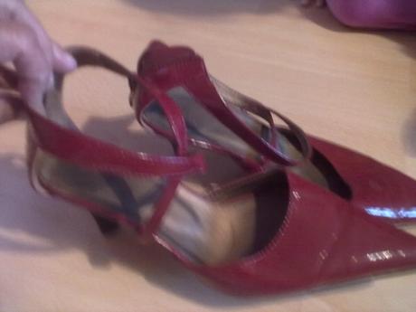 Topanky lakovane cervene 36, 36