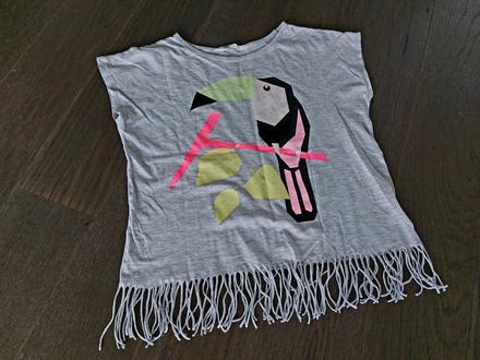 Velmi pekne letne tricko s tucanom 10-12r, h&m,152