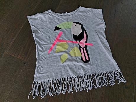 Velmi pekne letne tricko s tucanom 10-12r, h&m,152