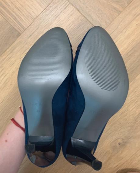 Dámske modré semišové lodičky jenny fairy, 38