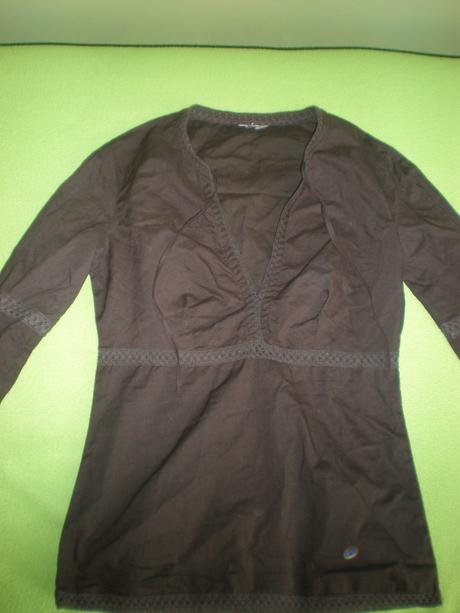 Hnedé tričko s dlhým rukávom, xs