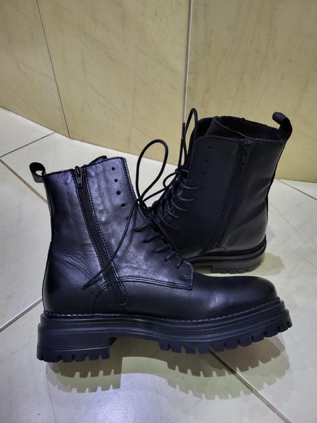 Kožené jarné čižmy nezateplené, 38