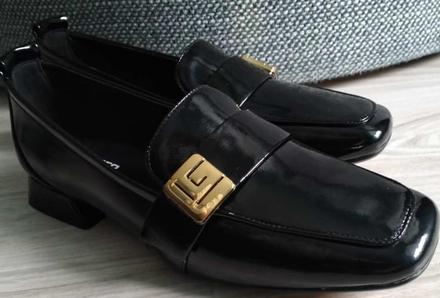 Čierne poltopánky na nízkom podpätku, v.36,39,40, 36 / 39 / 40