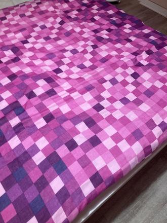Nové obliečky f&f 140x200 + fialová plachta (set), 