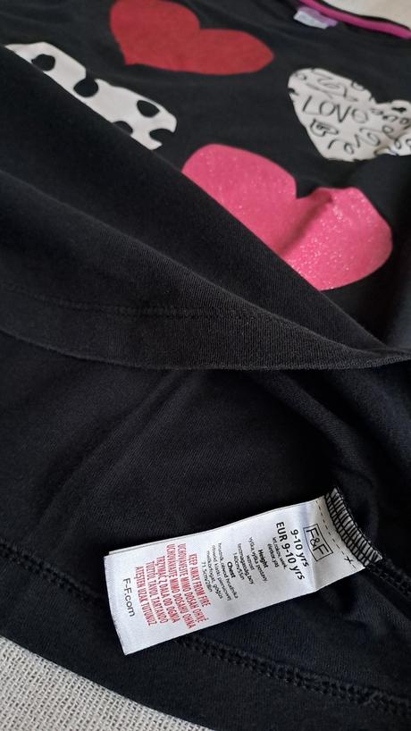 Tričko srdiečka 140, f&f,140