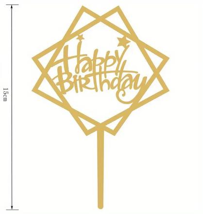 Tortový zápich happy birthday 01 - skladom, tz-241,