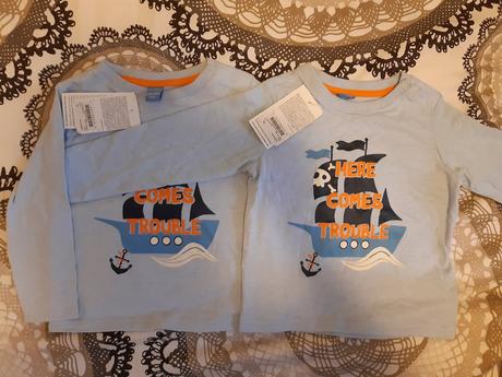 Tricko s dlhym rukavom motiv pirati dvojicky, dopodopo,92