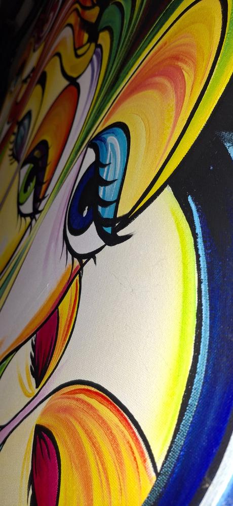 Obraz malba ženy na platne, 