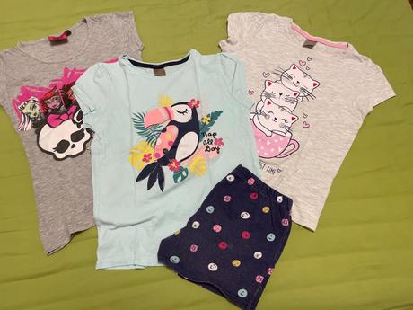 Pyzamove tricka a 1x kratasky, vel. 122/128, 122