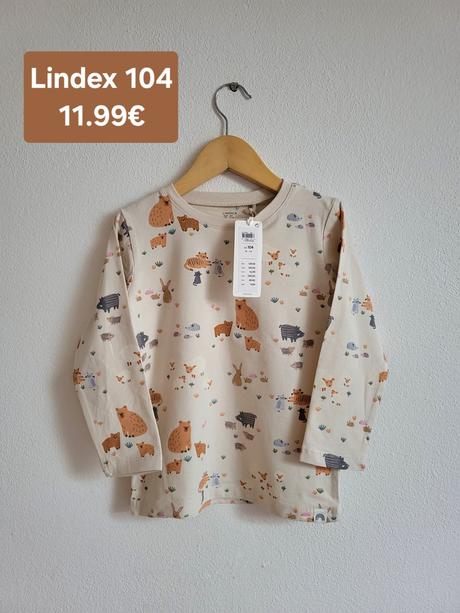 Lindex 104 tričká so zajkom a zvieratkami, lindex,104