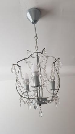 Luster ikea kristaller s 3 led svieckami, 