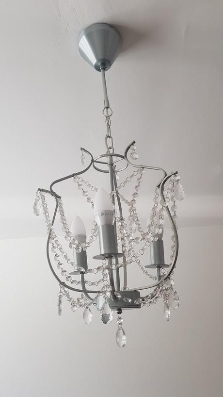 Luster ikea kristaller s 3 led svieckami, 