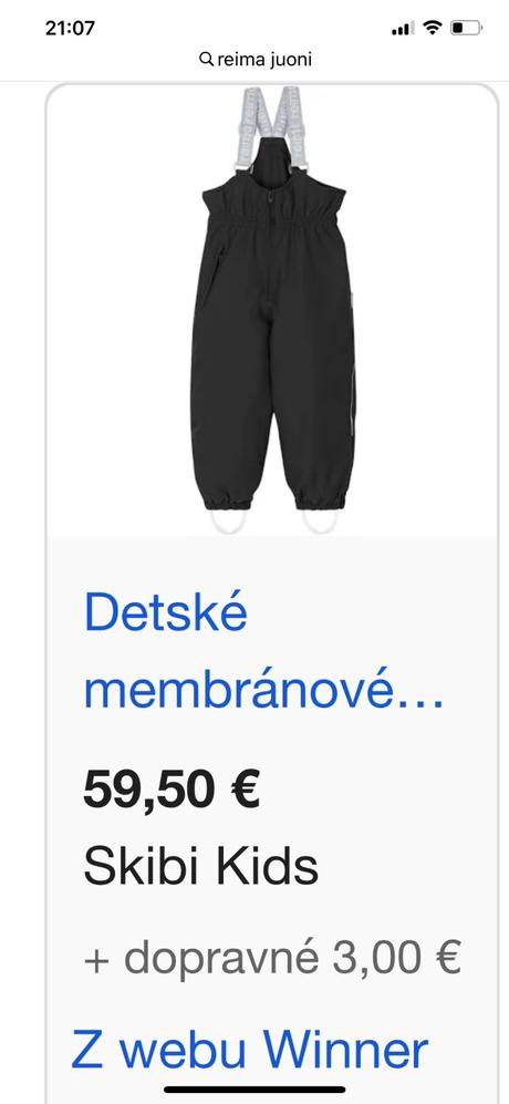 Reima juoni zimné otepľovačky 116/122, reima,116