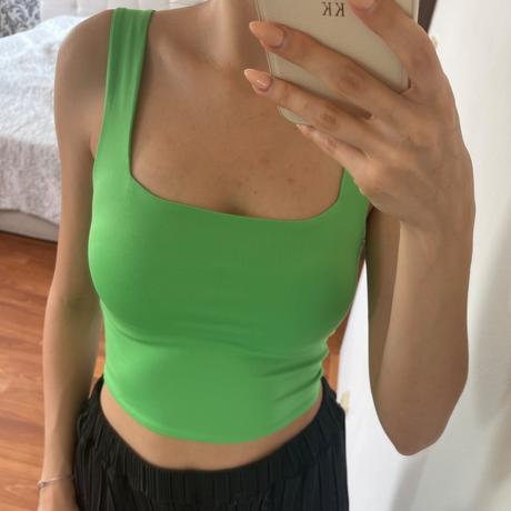 Zelený crop top, amisu,s
