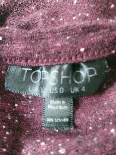 Dámsky sivý predĺžený elastický top, topshop, topshop,xs