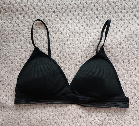 Čierna podprsenka s výstužou bez kostíc, l