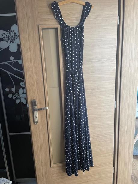 Bodkovane maxi šaty, bonprix,34