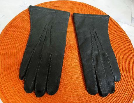 Kožené zateplené rukavice, l