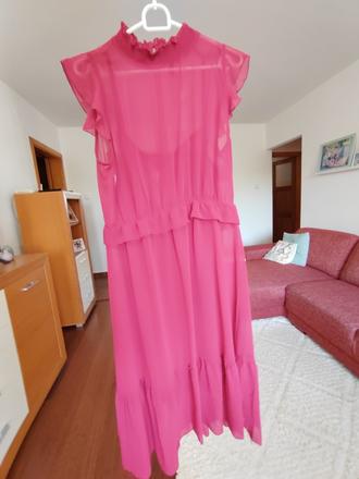 Bordové spoločenské šaty v.m-l, l