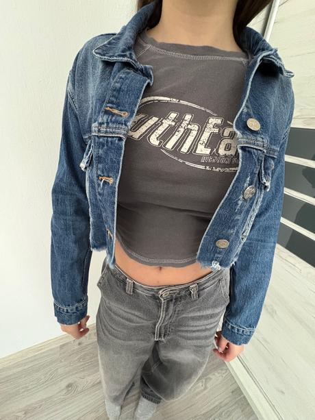 Rifľová bunda h&m, h&m,s